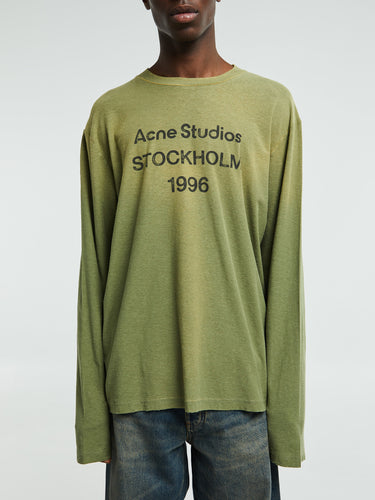 Acne Studios - Relaxed fit Logo T-shirt in Olive Green