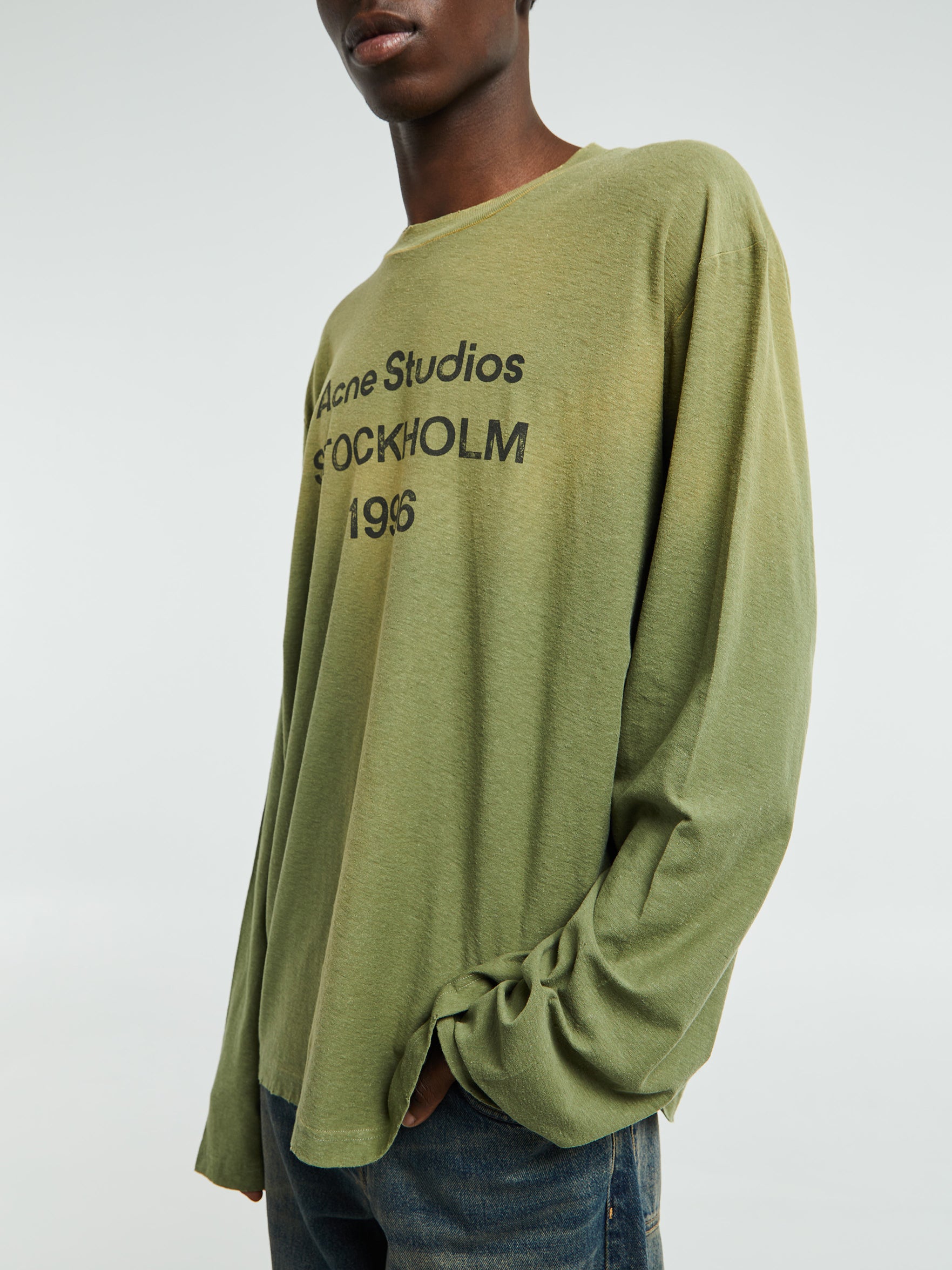 Acne Studios - Relaxed fit Logo T-shirt in Olive Green