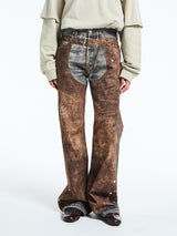 Acne Studios - Printed Jeans in Blue and Brown