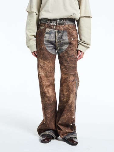 Acne Studios - Printed Jeans in Blue and Brown