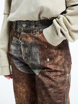 Acne Studios - Printed Jeans in Blue and Brown