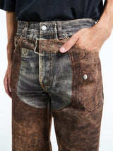 Acne Studios - Printed Jeans in Blue and Brown
