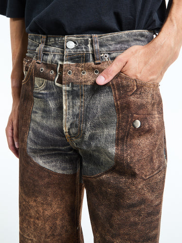 Acne Studios - Printed Jeans in Blue and Brown
