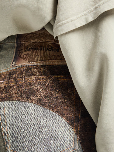 Acne Studios - Printed Jeans in Blue and Brown