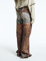 Acne Studios - Printed Jeans in Blue and Brown