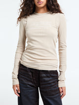 Acne Studios - Layered long-sleeve t-shirt in Oatmeal Beige