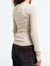 Acne Studios - Layered long-sleeve t-shirt in Oatmeal Beige