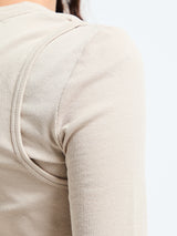 Acne Studios - Layered long-sleeve t-shirt in Oatmeal Beige