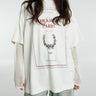 Acne Studios - Layered print t-shirt in Off White