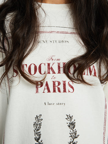 Acne Studios - Layered print t-shirt in Off White