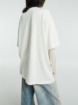 Acne Studios - Layered print t-shirt in Off White