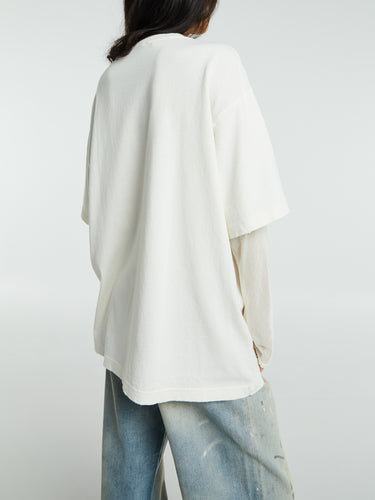 Acne Studios - Layered print t-shirt in Off White