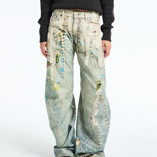 Acne Studios - Jeans in White and Green