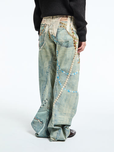 Acne Studios - Jeans in White and Green