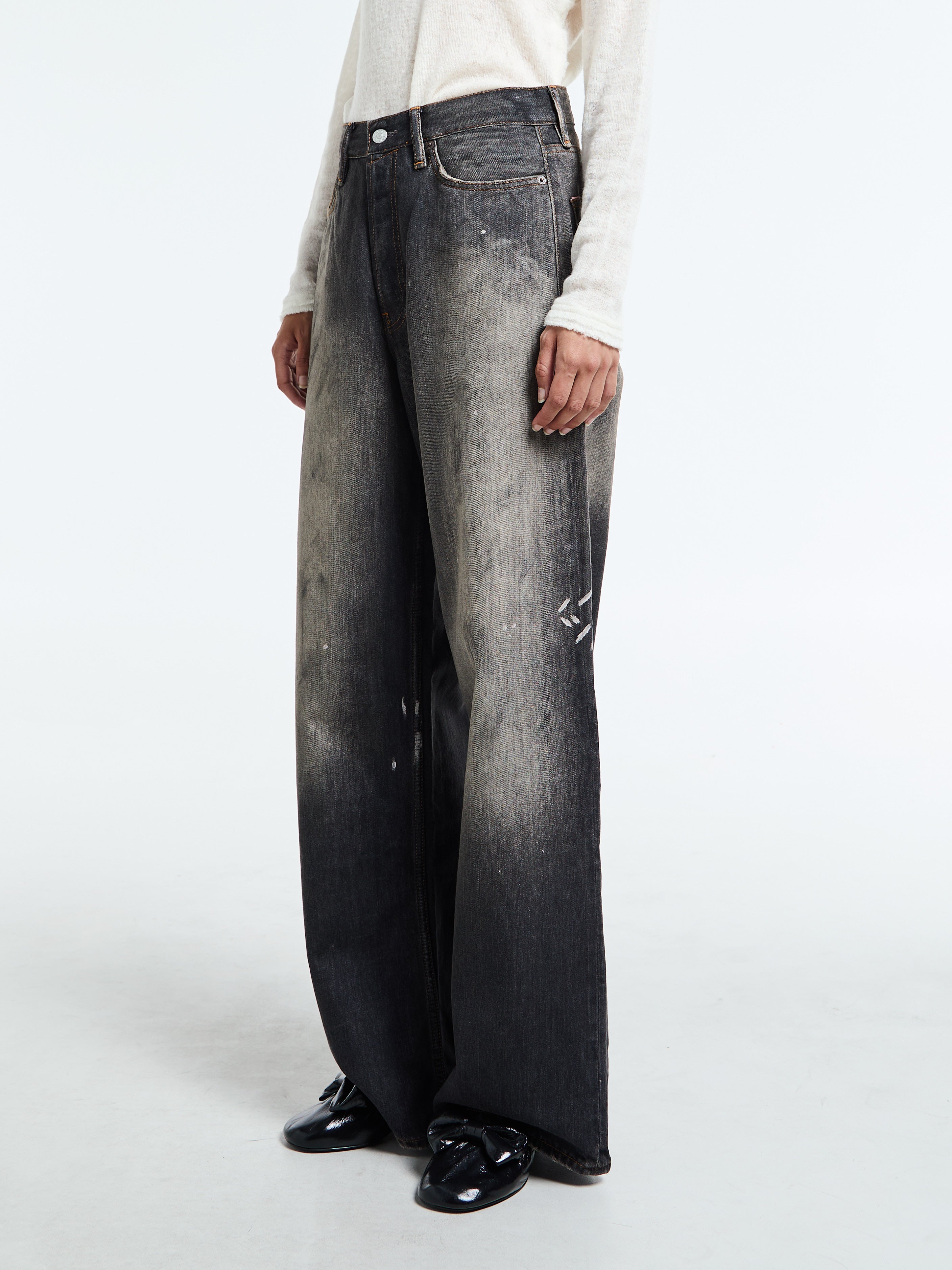 Acne Studios - 1981U Loose Fit Jeans in Black Trafalgar