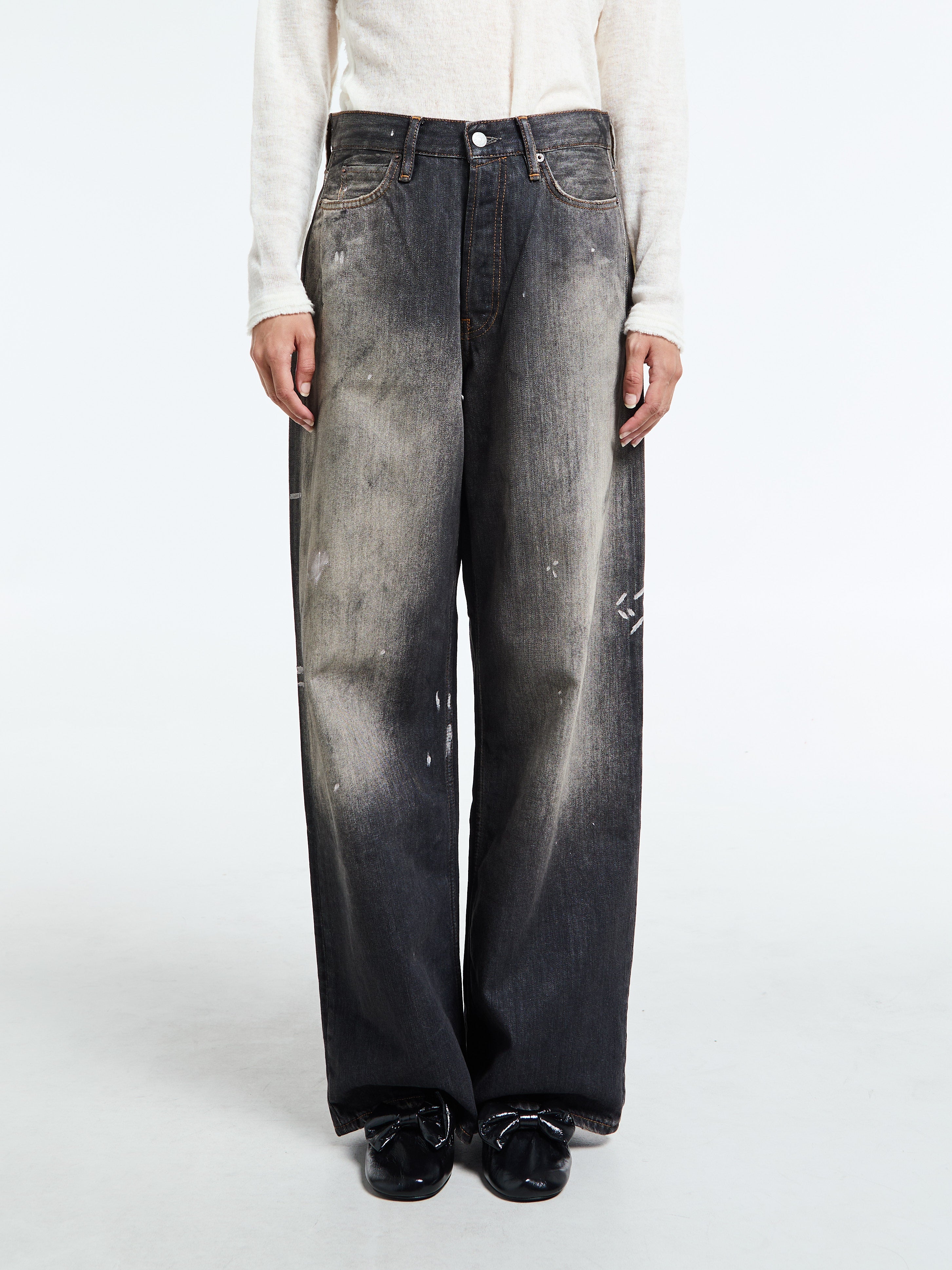 Acne Studios - 1981U Loose Fit Jeans in Black Trafalgar