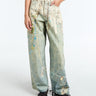 Acne Studios - Jeans in White and Blue Print