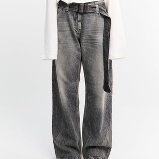 Acne Studios - Belted Jeans in Washed Black