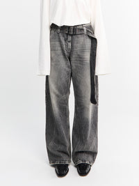 Acne Studios - Belted Jeans in Washed Black