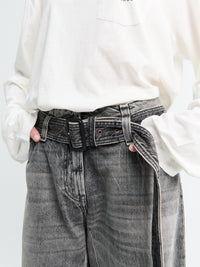 Acne Studios - Belted Jeans in Washed Black