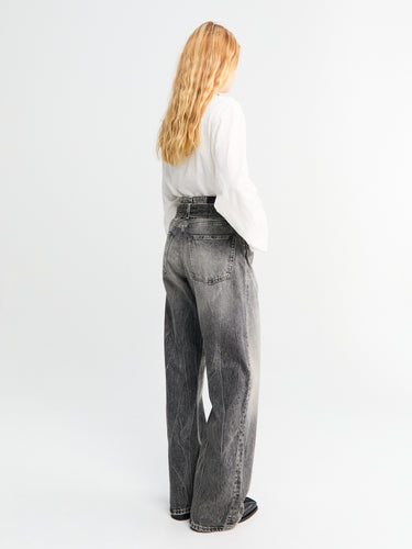 Acne Studios - Belted Jeans in Washed Black
