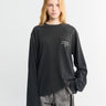 Acne Studios - Longsleeved Logo T-Shirt in Faded Black