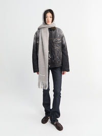 Acne Studios - Faux Fur Trimmed Denim Jacket in Black