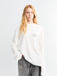 Acne Studios - Longsleeved Logo T-Shirt in Optic White