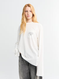 Acne Studios - Longsleeved Logo T-Shirt in Optic White