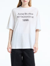 Acne Studios - Relaxed Fit Logo T-Shirt in Dusty White