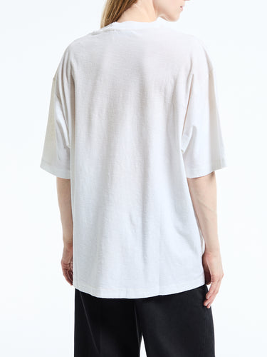 Acne Studios - Relaxed Fit Logo T-Shirt in Dusty White
