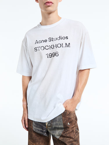 Acne Studios - Relaxed Fit Logo T-Shirt in Dusty White