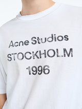 Acne Studios - Relaxed Fit Logo T-Shirt in Dusty White