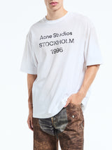 Acne Studios - Relaxed Fit Logo T-Shirt in Dusty White