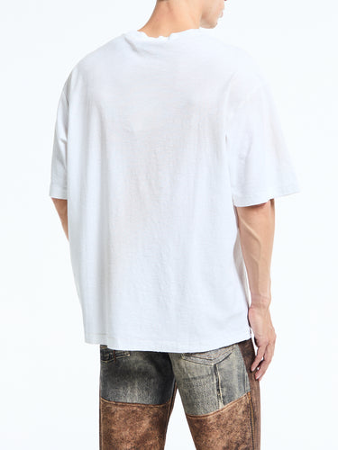 Acne Studios - Relaxed Fit Logo T-Shirt in Dusty White