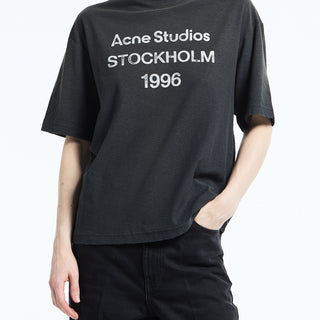 Acne Studios - Relaxed Fit Logo T-Shirt in Faded Black