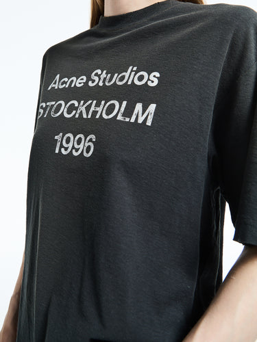Acne Studios - Relaxed Fit Logo T-Shirt in Faded Black