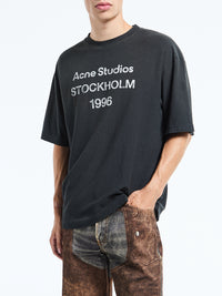 Acne Studios - Relaxed Fit Logo T-Shirt in Faded Black