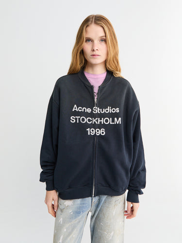 Logo Zip Sweatshirt in Black