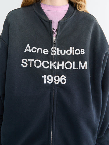 Logo Zip Sweatshirt in Black