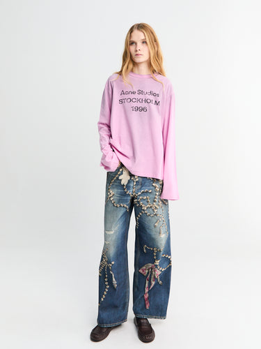 Relaxed Fit Logo T-Shirt in Cotton Candy Pink