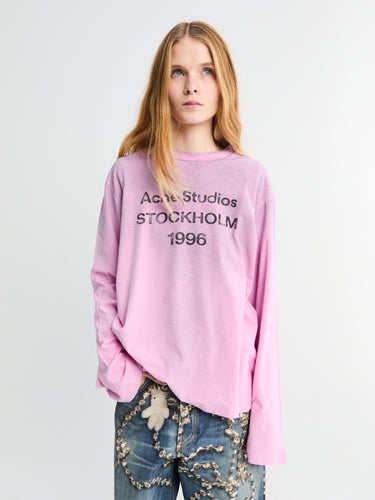 Relaxed Fit Logo T-Shirt in Cotton Candy Pink