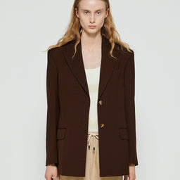 Acne Studios . Single-breasted Suit Jacket in Chestnut Brown