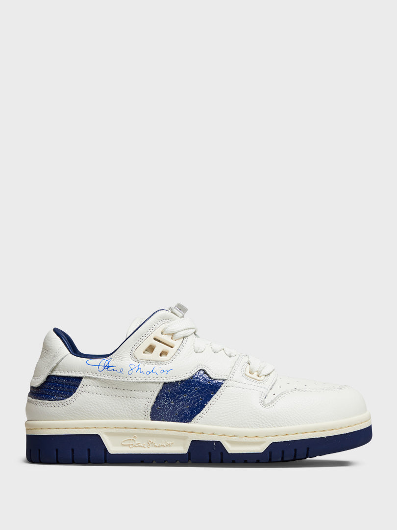Acne Studios Face - Low Pop W Sneakers in White and Blue