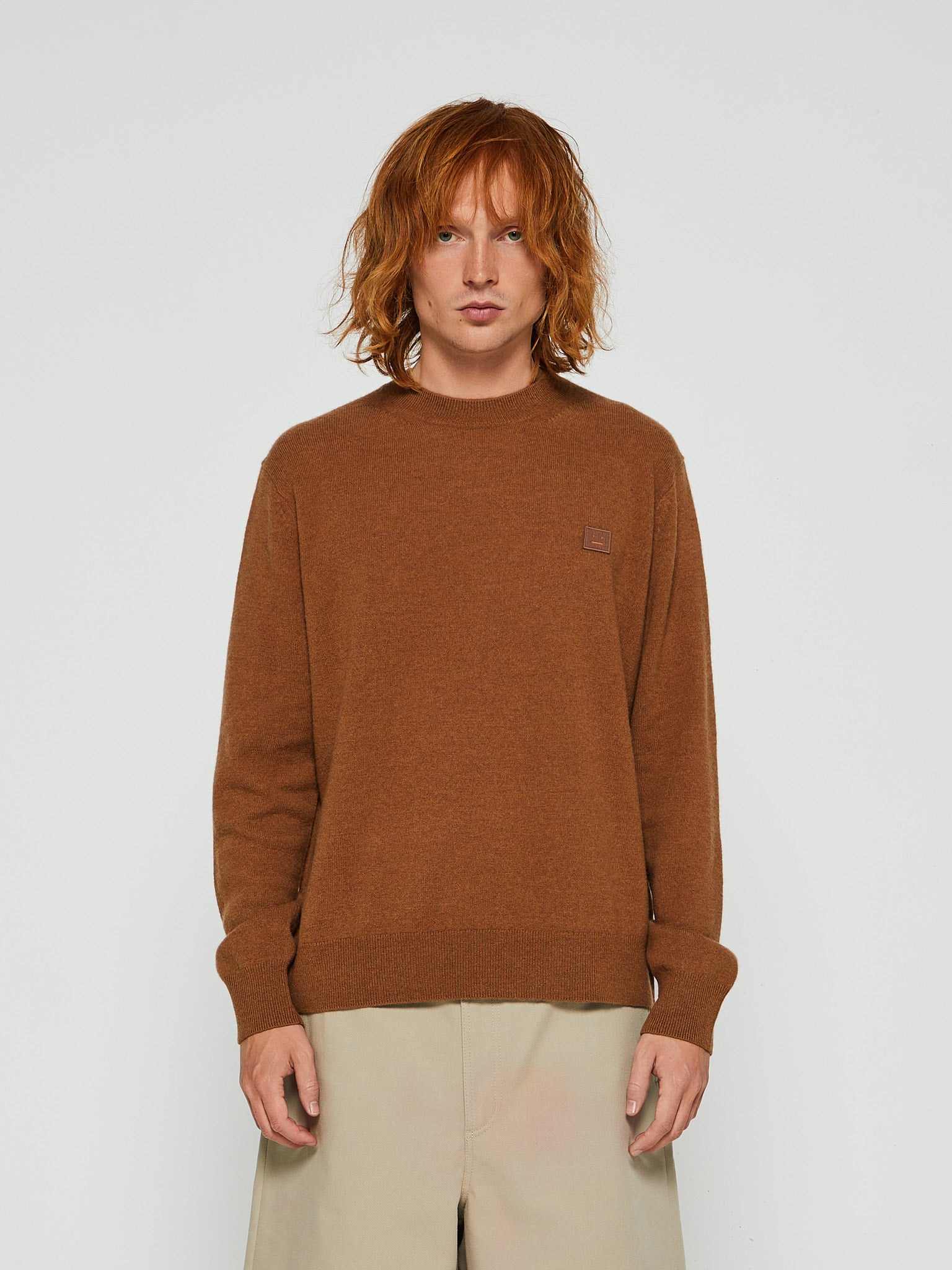 Acne Studios - Crew Neck Sweater in Toffee Brown