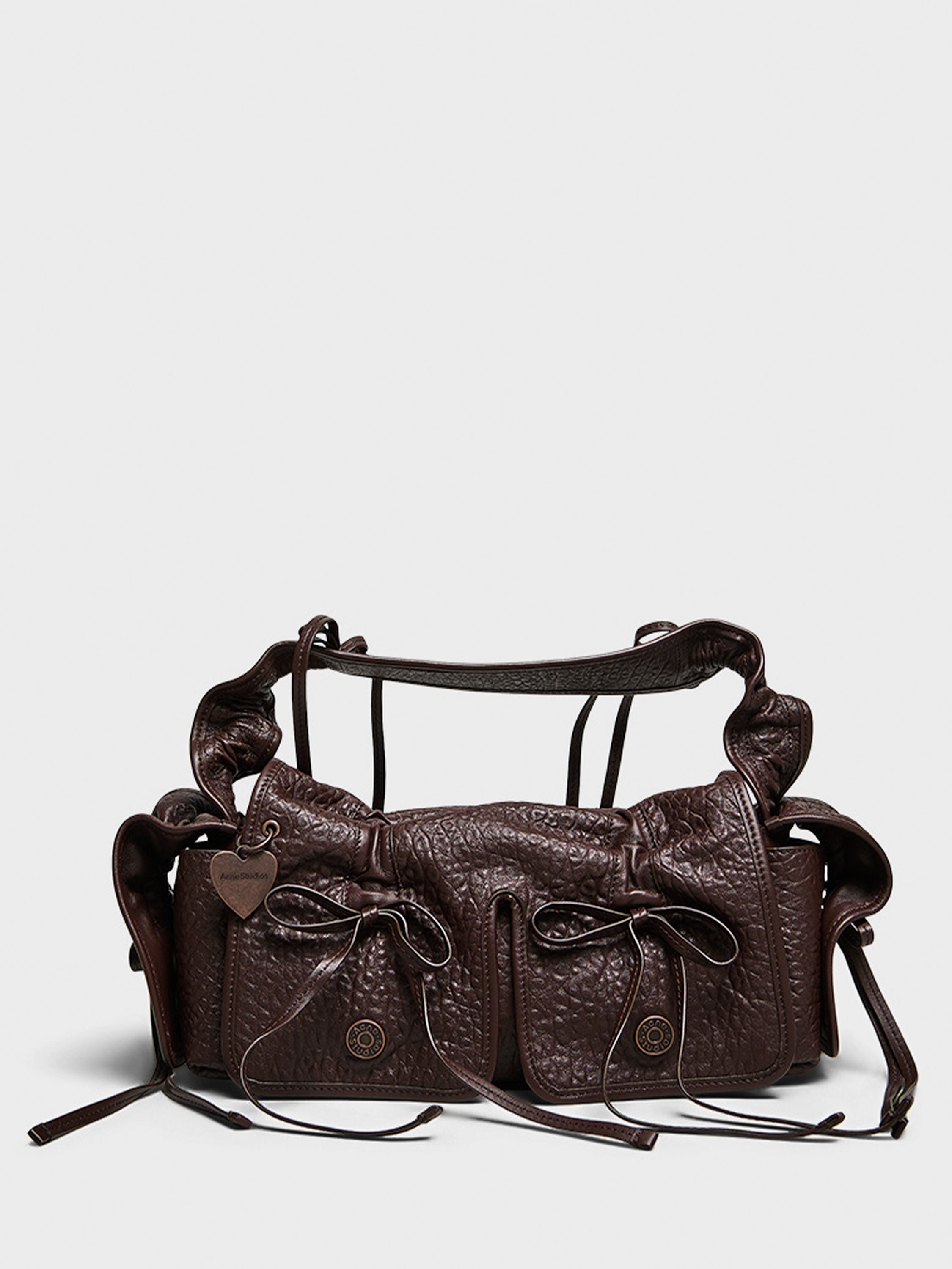 Acne Studios - Multipocket Big Grainy Bag in Chocolate Brown