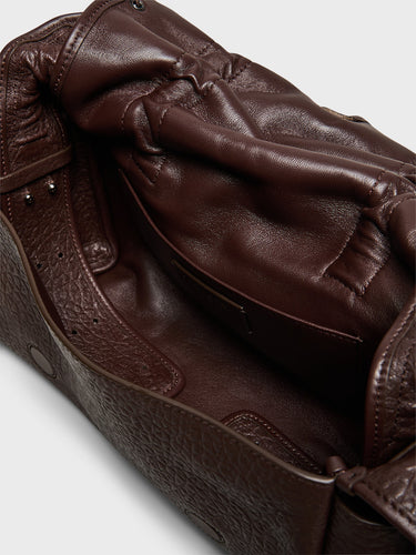 Acne Studios - Multipocket Big Grainy Bag in Chocolate Brown