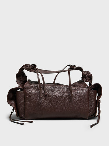 Acne Studios - Multipocket Big Grainy Bag in Chocolate Brown