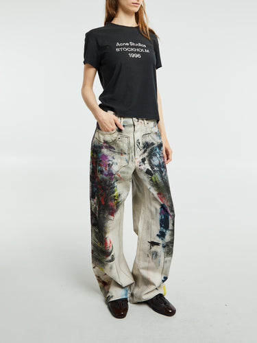 Acne Studios - Printed Jeans in White and Multi
