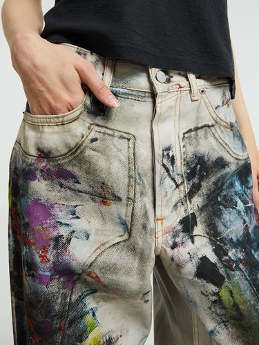 Acne Studios - Printed Jeans in White and Multi